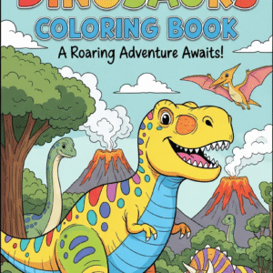 🦖 DINOSAURS COLORING BOOK (Digital Download) – 121 Pages