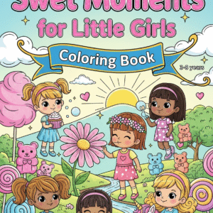 💖 SWEET MOMENTS FOR LITTLE GIRLS COLORING BOOK (Digital Download) – 180 Pages