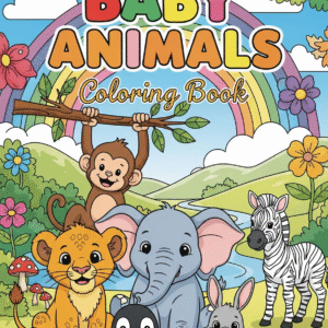 Baby Animals Coloring Book for Kids (Ages 3–8)