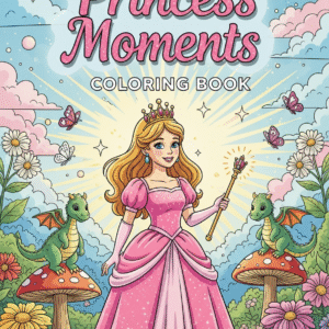 Princess Moments Coloring Book for Kids (Ages 3–8): 150 Pages of Castles, Dresses, Crowns & Magical Adventures!